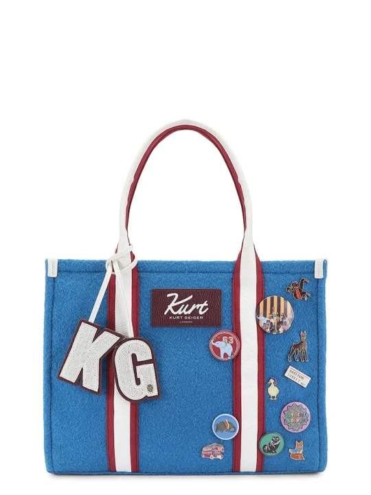 Zdjęcie produktu Kurt Geiger London torebka shopper damska z łączonych materiałów niebieski