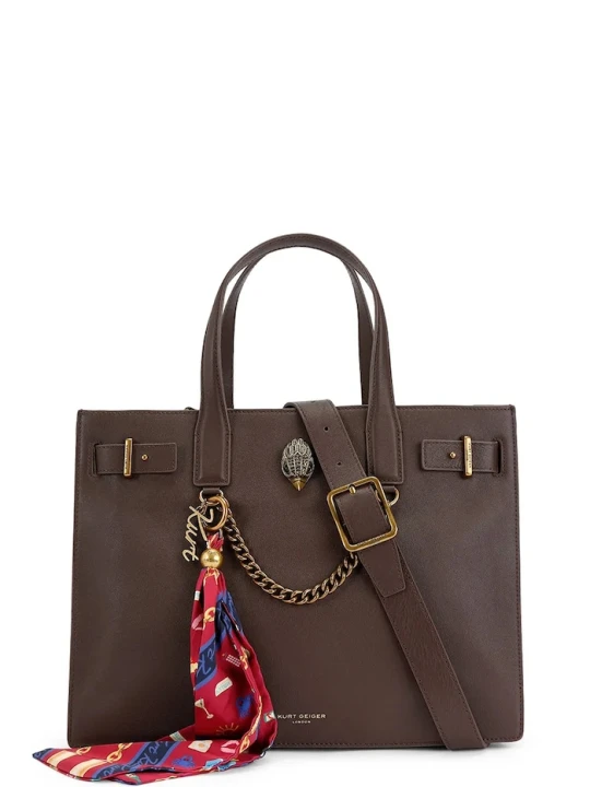 Zdjęcie produktu Kurt Geiger London torebka tote damska skórzana SLOANE brązowy