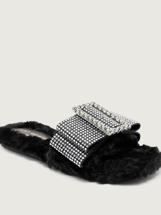 Zdjęcie produktu Kurt Geiger Ocieplane klapki COSY czarny