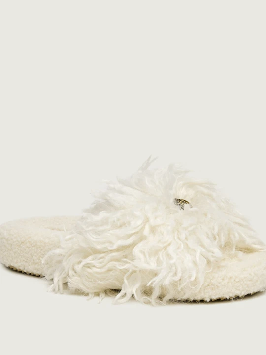 Zdjęcie produktu Kurt Geiger Ocieplane obuwie domowe Meena Eagle | shearling ecru
