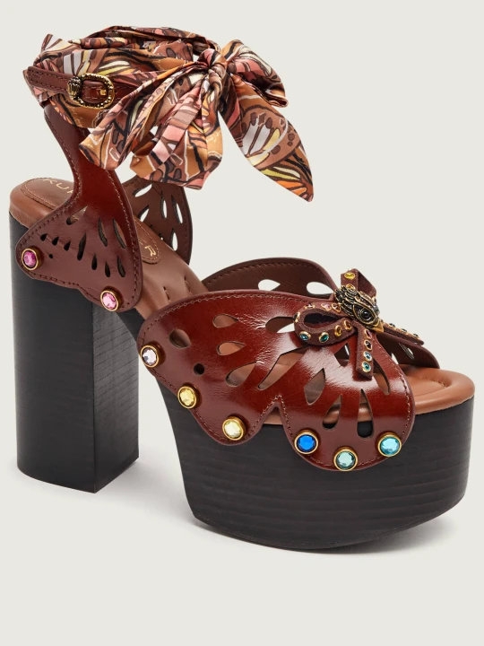 Zdjęcie produktu Kurt Geiger Sandały na słupku BUTTERFLY brązowy