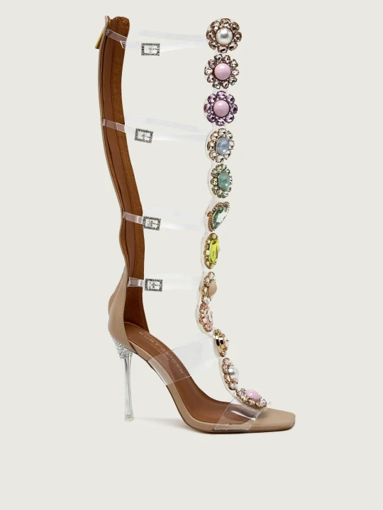 Zdjęcie produktu Kurt Geiger Sandały na szpilce OCTAVIA GLADIATOR | z dodatkiem skóry