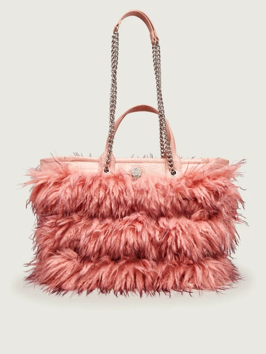 Zdjęcie produktu Kurt Geiger Shopperka Hoxton | shearling różowy