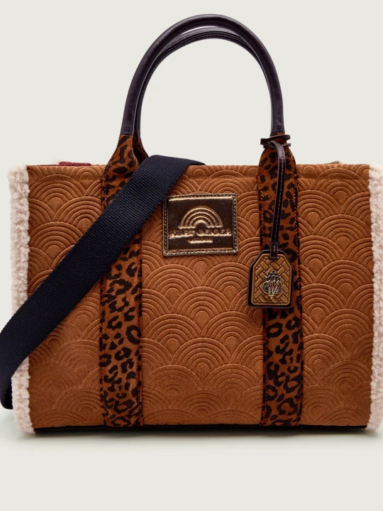 Zdjęcie produktu Kurt Geiger Shopperka SOUTHBANK | zamsz | shearling beżowy