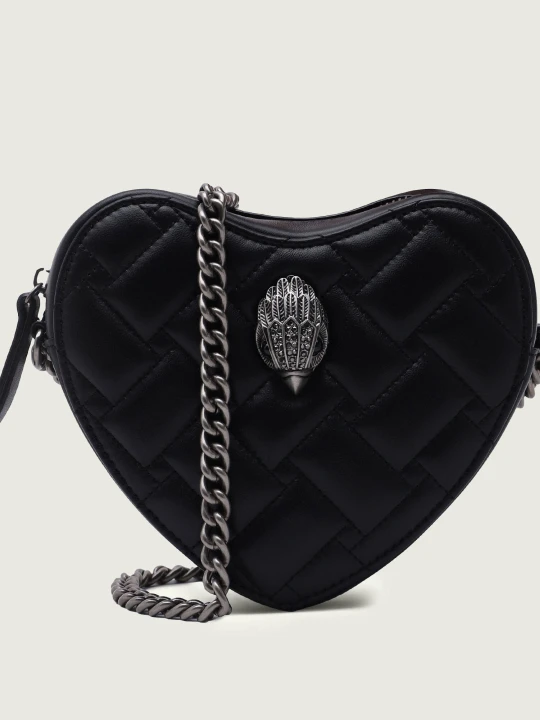 Zdjęcie produktu Kurt Geiger Skórzana listonoszka 690-KENSINGTON HEART czarny