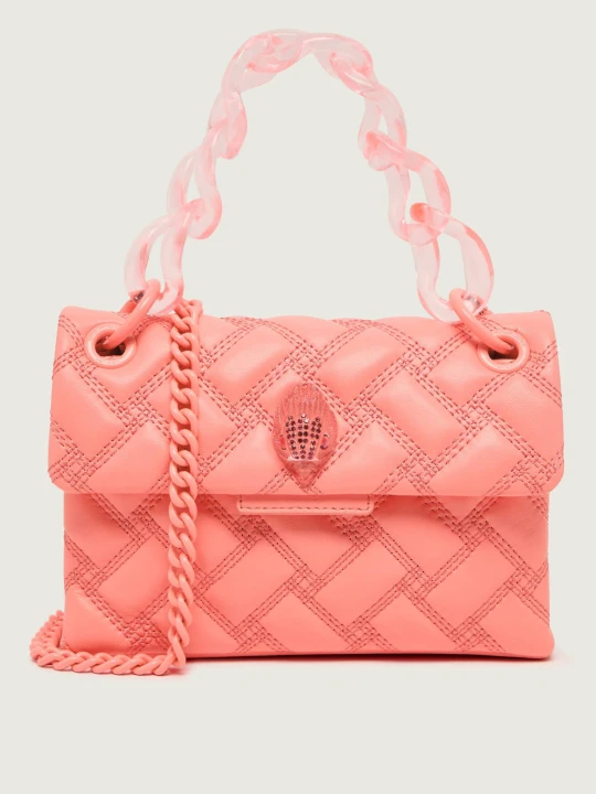 Zdjęcie produktu Kurt Geiger Skórzana torebka na ramię MINI KENSINGTON różowy