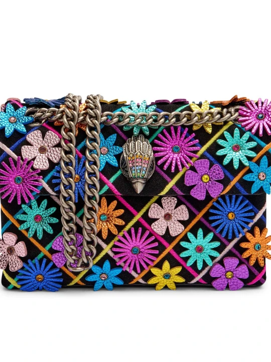 Zdjęcie produktu Kurt Geiger Skórzana torebka na ramię MINI KENSINGTON FLOWERS czarny