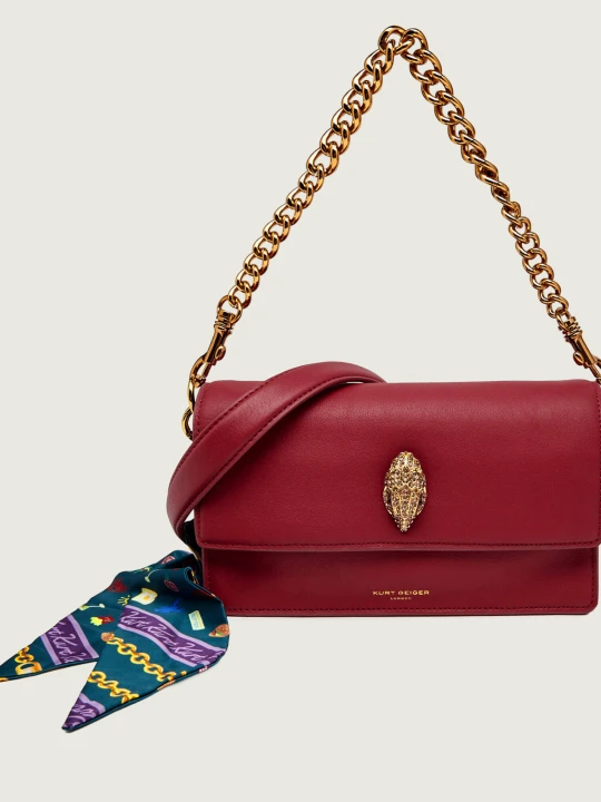 Zdjęcie produktu Kurt Geiger Skórzana torebka na ramię Sloane czerwony