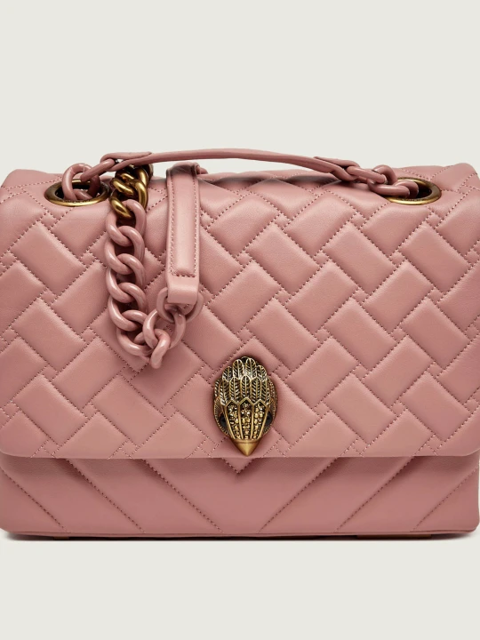 Zdjęcie produktu Kurt Geiger Skórzana torebka na ramię The Kensington pudrowy róż