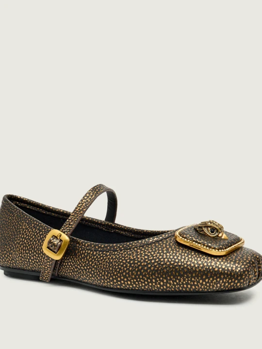 Zdjęcie produktu Kurt Geiger Skórzane baleriny Pimlico Mary Jane brązowy
