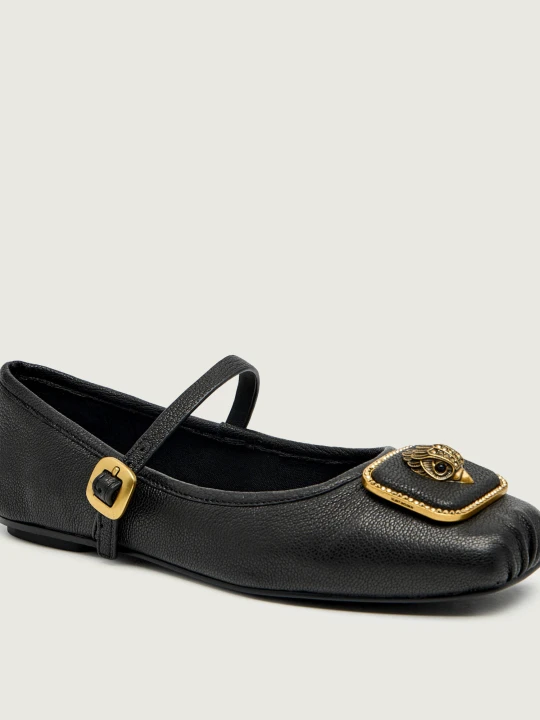 Zdjęcie produktu Kurt Geiger Skórzane baleriny Pimlico Mary Jane czarny