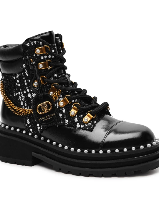 Zdjęcie produktu Kurt Geiger Skórzane botki CHELSEA COMBAT czarny