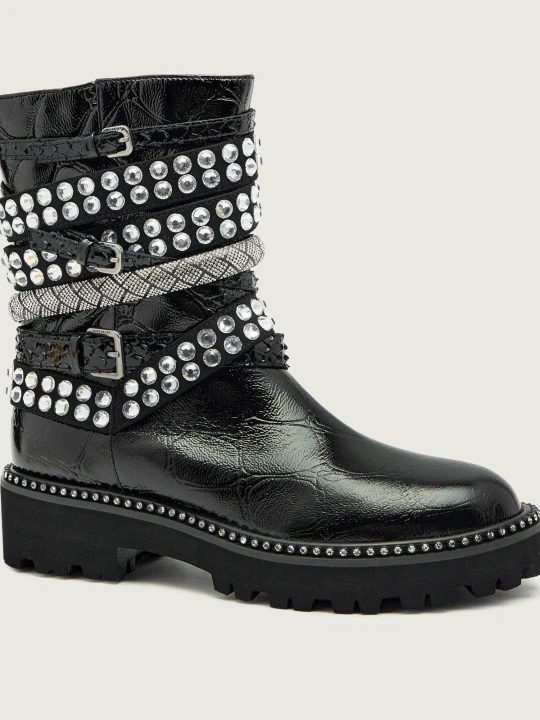 Zdjęcie produktu Kurt Geiger Skórzane botki MULTI STRAP czarny