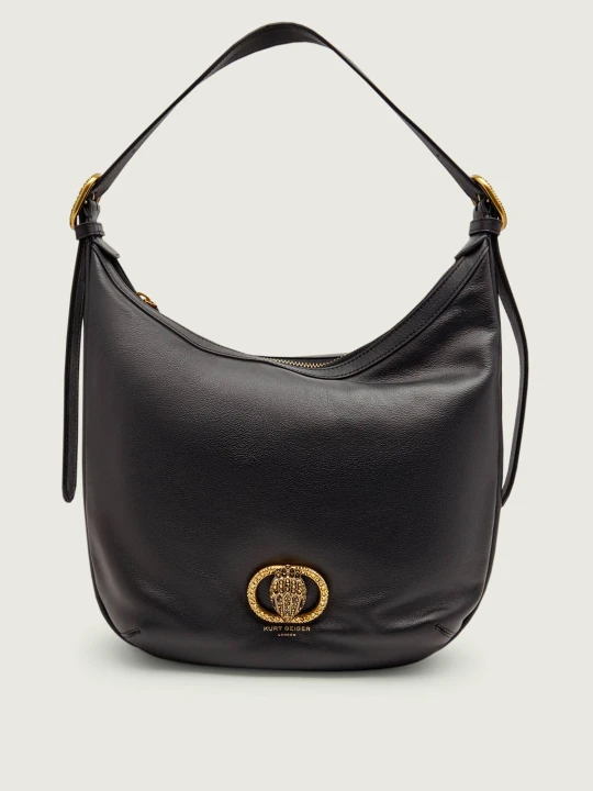 Zdjęcie produktu Kurt Geiger Skórzane hobo 690-CHELSEA czarny