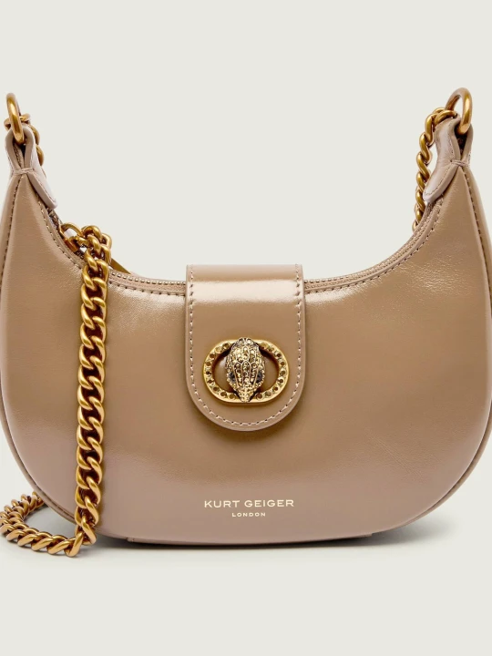 Zdjęcie produktu Kurt Geiger Skórzane hobo Chelsea beżowy