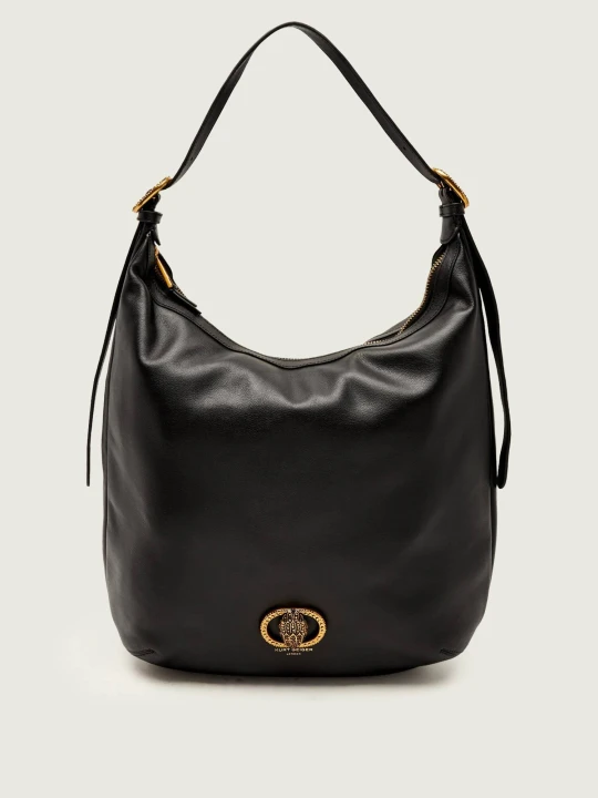 Zdjęcie produktu Kurt Geiger Skórzane hobo CHELSEA LG SOFT czarny