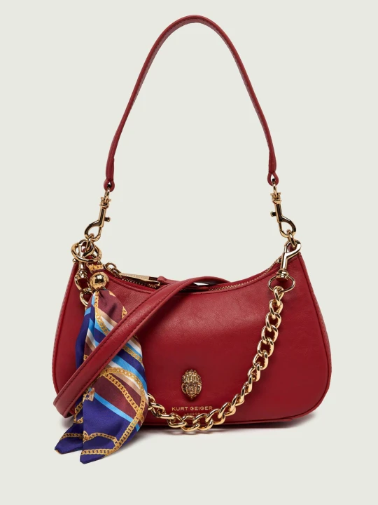 Zdjęcie produktu Kurt Geiger Skórzane hobo Sloane czerwony