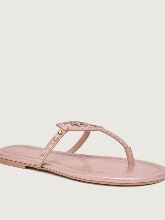 Zdjęcie produktu Kurt Geiger Skórzane japonki HEART pudrowy róż