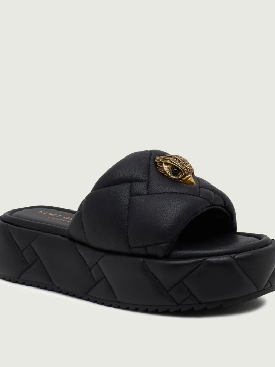 Zdjęcie produktu Kurt Geiger Skórzane klapki KENSINGTON PUFF czarny