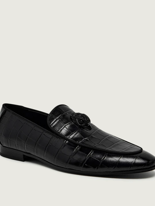 Zdjęcie produktu Kurt Geiger Skórzane loafersy HUGH czarny