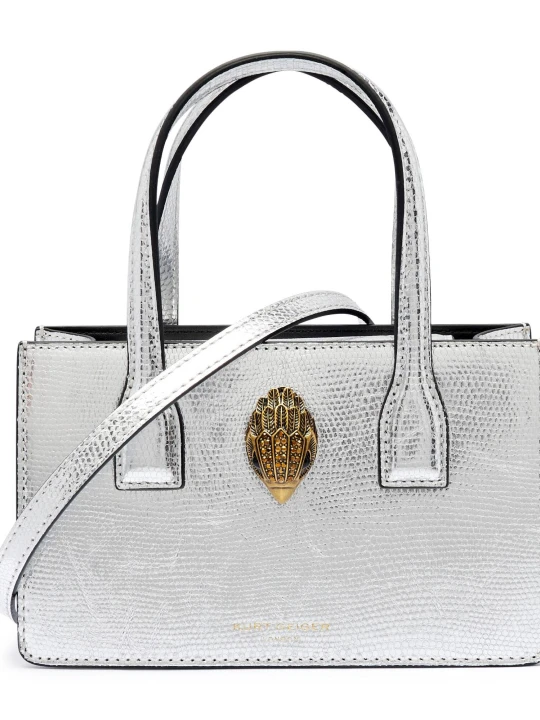 Zdjęcie produktu Kurt Geiger Skórzany kuferek 690-MINI BOND srebrny