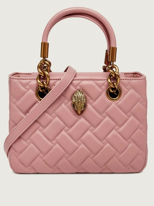 Zdjęcie produktu Kurt Geiger Skórzany kuferek SQ Kensington różowy