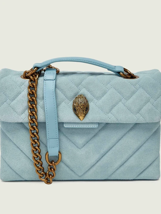 Zdjęcie produktu Kurt Geiger Torebka na ramię KENSINGTON | zamsz błękitny
