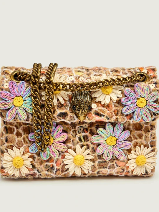 Zdjęcie produktu Kurt Geiger Torebka na ramię Mini Kensington Flowers beżowy