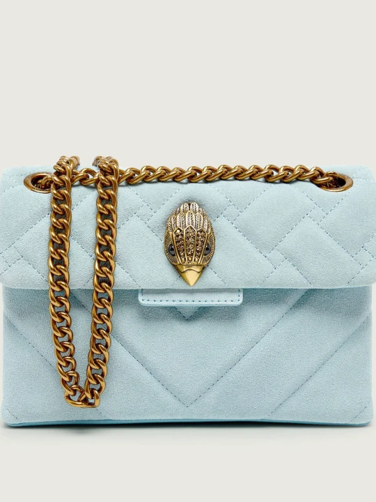 Zdjęcie produktu Kurt Geiger Torebka na ramię MINI KENSINGTON | zamsz błękitny