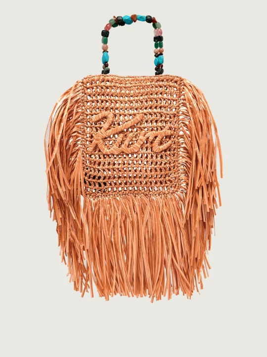 Zdjęcie produktu Kurt Geiger Torebka na ramię MINI TOTE FRINGE pomarańczowy