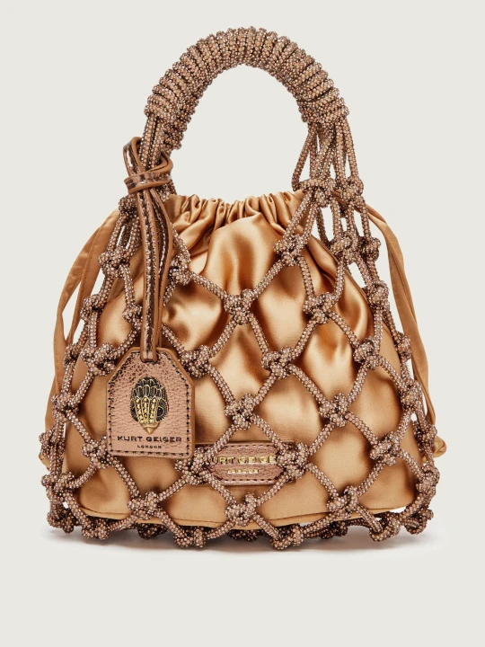 Zdjęcie produktu Kurt Geiger Torebka wieczorowa MACRAME CRYSTAL brązowy
