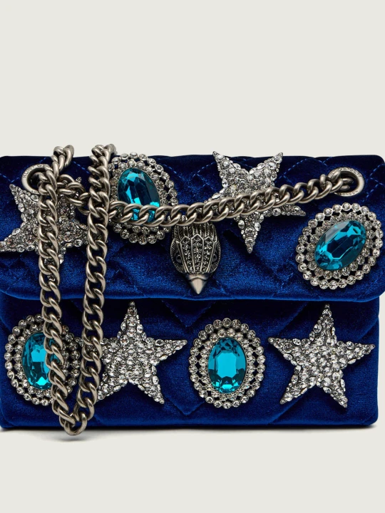 Zdjęcie produktu Kurt Geiger Torebka wieczorowa VELVET MINI KENSINGTON granatowy