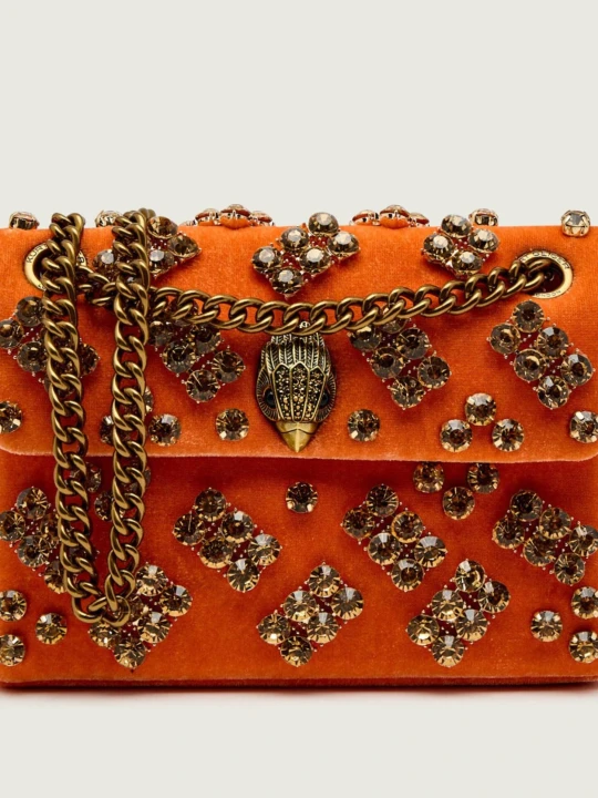 Zdjęcie produktu Kurt Geiger Torebka wieczorowa VELVET MINI KENSINGTON pomarańczowy