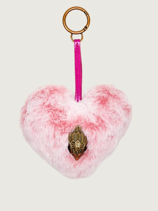 Zdjęcie produktu Kurt Geiger Zawieszka HEART F FUR CHARM | shearling różowy