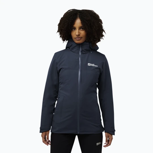 Zdjęcie produktu Kurtka 3w1 damska Jack Wolfskin Hunberg 3In1 midnight sky Granatowy