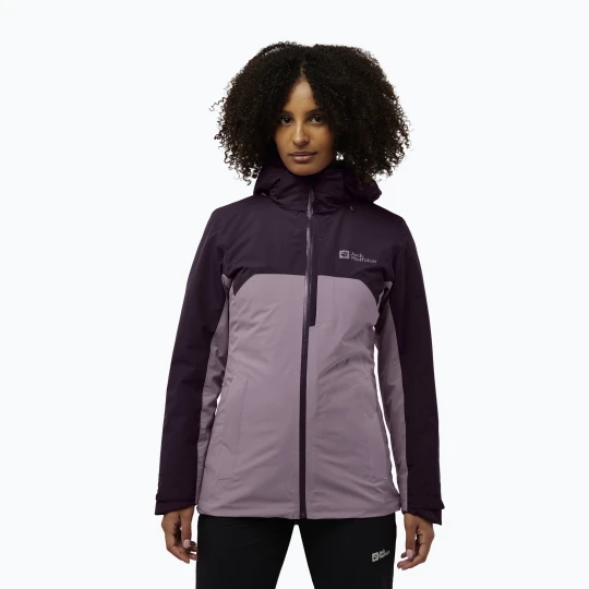 Zdjęcie produktu Kurtka 3w1 damska Jack Wolfskin Hunberg wild blossom Fioletowy
