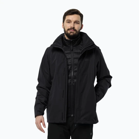 Zdjęcie produktu Kurtka 3w1 męska Jack Wolfskin Feldberg Luntal 3in1 black