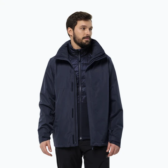 Zdjęcie produktu Kurtka 3w1 męska Jack Wolfskin Feldberg Luntal 3in1 night blue Granatowy