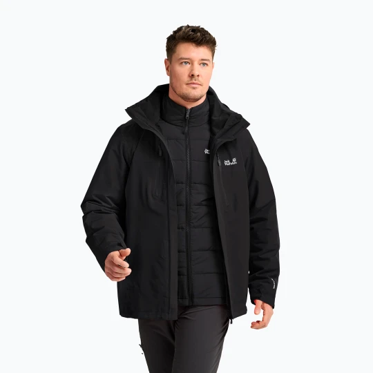 Zdjęcie produktu Kurtka 3w1 męska Jack Wolfskin Jasper Pro 3IN1 black