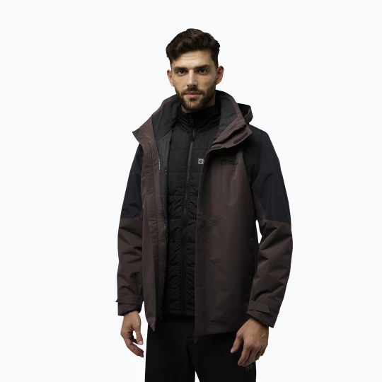 Zdjęcie produktu Kurtka 3w1 męska Jack Wolfskin Romberg 3In1 peat Brązowy