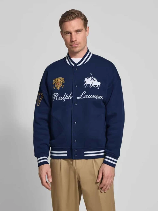 Zdjęcie produktu Kurtka college w kroju regular fit z mieszanki bawełny Polo Ralph Lauren Granatowy