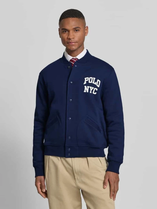 Zdjęcie produktu Kurtka college w kroju regular fit z mieszanki bawełny Polo Ralph Lauren Granatowy