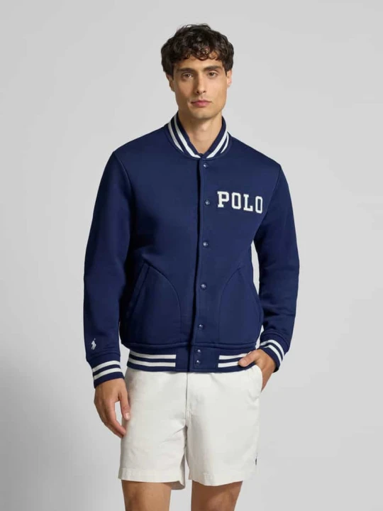 Zdjęcie produktu Kurtka baseballowa z wyhaftowanym logo i wpuszczanymi kieszeniami Polo Ralph Lauren Granatowy