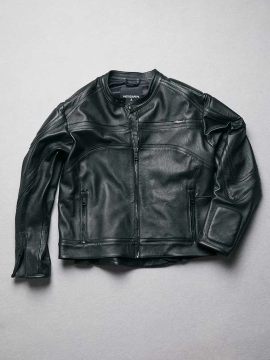 Zdjęcie produktu Kurtka biker ze skóry Patrizia Pepe czarny