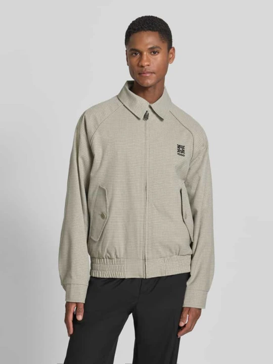 Zdjęcie produktu Kurtka blouson o kroju regular fit z detalem z logo, model 'Bartos' Hugo Miętowy