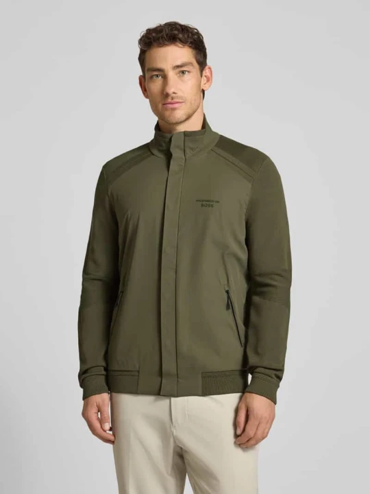 Zdjęcie produktu Kurtka blouson z mieszanki modalu z domieszką jedwabiu, krój regular fit, model 'SPIRIT70' Boss Oliwkowy
