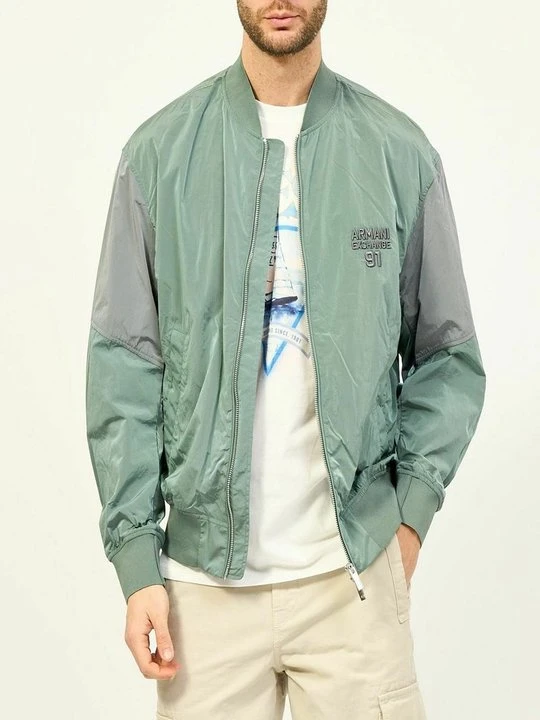 Zdjęcie produktu Kurtka Bomber Armani Exchange metaliczna zieleń