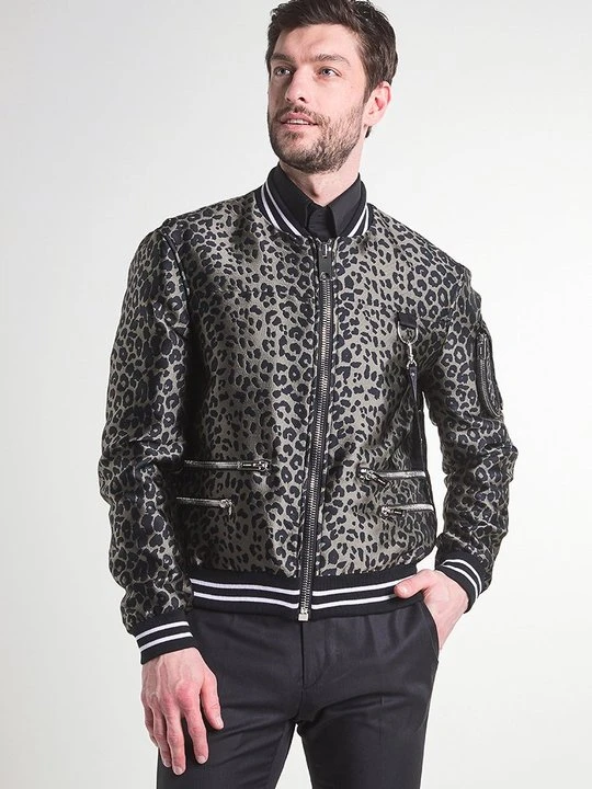 Zdjęcie produktu Kurtka Bomber Les Hommes oliwkowy