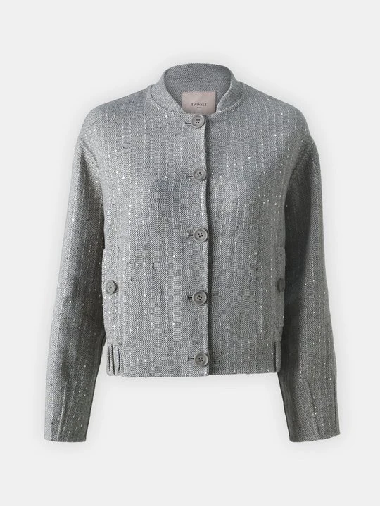 Zdjęcie produktu Kurtka Bomber TWINSET szary melanż