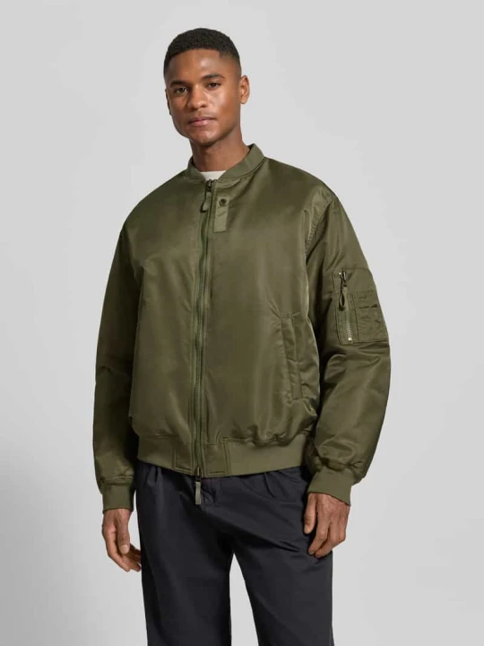 Zdjęcie produktu Kurtka bomber z dwukierunkowym zamkiem błyskawicznym model 'Poul' Wood Wood Khaki